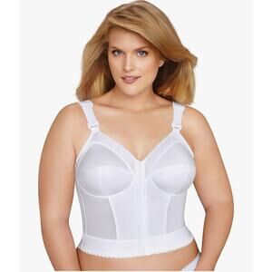 Exquisite Form Women’s Fully Front Longline Tummy Bra Size 48DD White Color